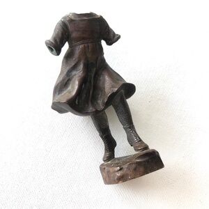 Schmidt Felling Vintage antique solid Bronze Sculpture of a Girl